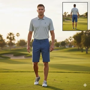 Pantalones Cortos de Golf Travis Mathew Todo In Para Hombre Talla 32 Azul Marino Verdadero Cintura Elástica Nuevos con Etiquetas - Imagen 1 de 11