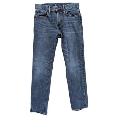 GAP Straight Jeans Mens Dark Tinted Blue Cotton Stretch Denim Size 29x30 - Image 1 of 4