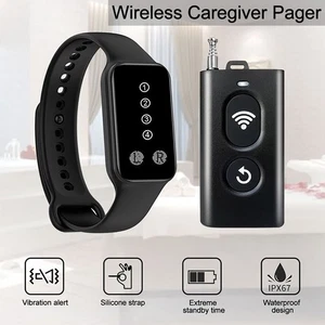 Muñequera Receptor Botón de Alerta Sistema de Llamada de Enfermera Buscador Inalámbrico para Cuidadores - Imagen 1 de 7