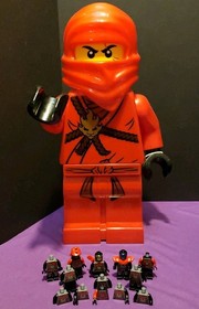 LEGO Ninjago Minifigure Lot Stone Army Warrior PARTS Red Yellow Blue *Read Desc*