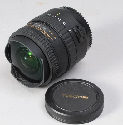 TOKINA FISHEYE 10-17MM F/3.5-4.5 DX AT-X CANON EF MOUNT WITH CAPS TESTED WORKS - Image 1 of 4
