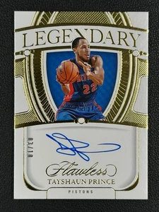 2023 Panini Flawless - Legendary Scripts Tayshaun Prince Auto Gold /10#Z - Picture 1 of 2