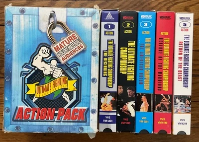 UFC Action Pack Ultimate Fighting Championship VHS 1999 SEG 5 Tape Box Set - Image 1 of 4
