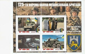 Stamp block 125 separate brigade of Ukrainian Army 2025 UFK - Picture 1 of 1