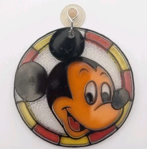 Decoración de ventana para el hogar vintage Mickey Mouse Suncatcher Walt Disney Productions - Imagen 1 de 6