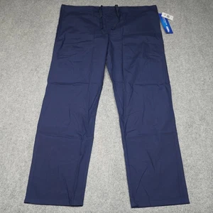 New Landau Medical Scrub Pants Blue Size Large Drawstring Fade Resistant - Picture 1 of 14