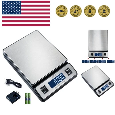 High Precision Stainless Steel Shipping Scale - 90 LB, Tare Function Included - Image 1 of 4