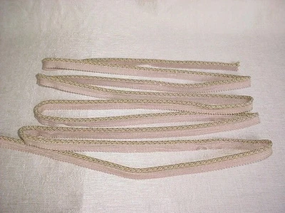 9-5/8Y KRAVET LEE JOFA DEEP BRASS GOLD BRONZE BRAIDED CORD UPHOLSTERY TRIM - Image 1 of 3