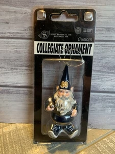 Notre Dame University Santa Christmas Tree Ornament Licensed Blue Gold - Picture 1 of 1