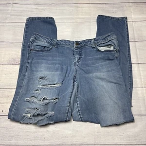 Rue 21 Low-Rise Skinny Jeans Women's 11/12 Long Freedom Flex Distressed - Picture 1 of 7