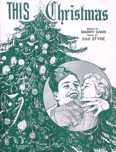 This Christmas Noten Jule Styne Sammy Cahn WWII Ära Holiday Tree Art - Bild 1 von 3