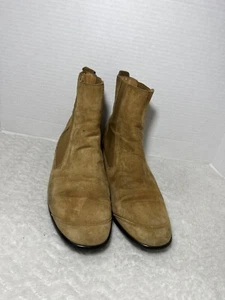 HOGAN Women’s Tan Suede Interactive Italian Chelsea Boot Size 8 - Picture 1 of 12