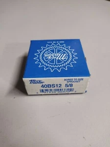 Piñón Martin 40BS12 5/8 perforado a tamaño nuevo en caja - Imagen 1 de 1