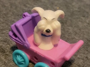 2.5" Disney 101 Dalmatian Puppy In Baby Buggy Plastic Toy Cake Topper - Picture 1 of 10