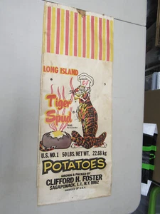 Vintage TIGER SPUD Sagaponack Eastern Long Island NY Kartoffelsack - Bild 1 von 5