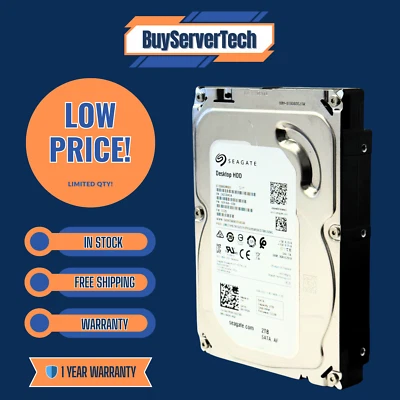 Seagate ST2000DM001 2TB 7200RPM 64MB 3.5" SATA HDD | Desktop Drive | 0HRS | 1YR - Image 1 of 4