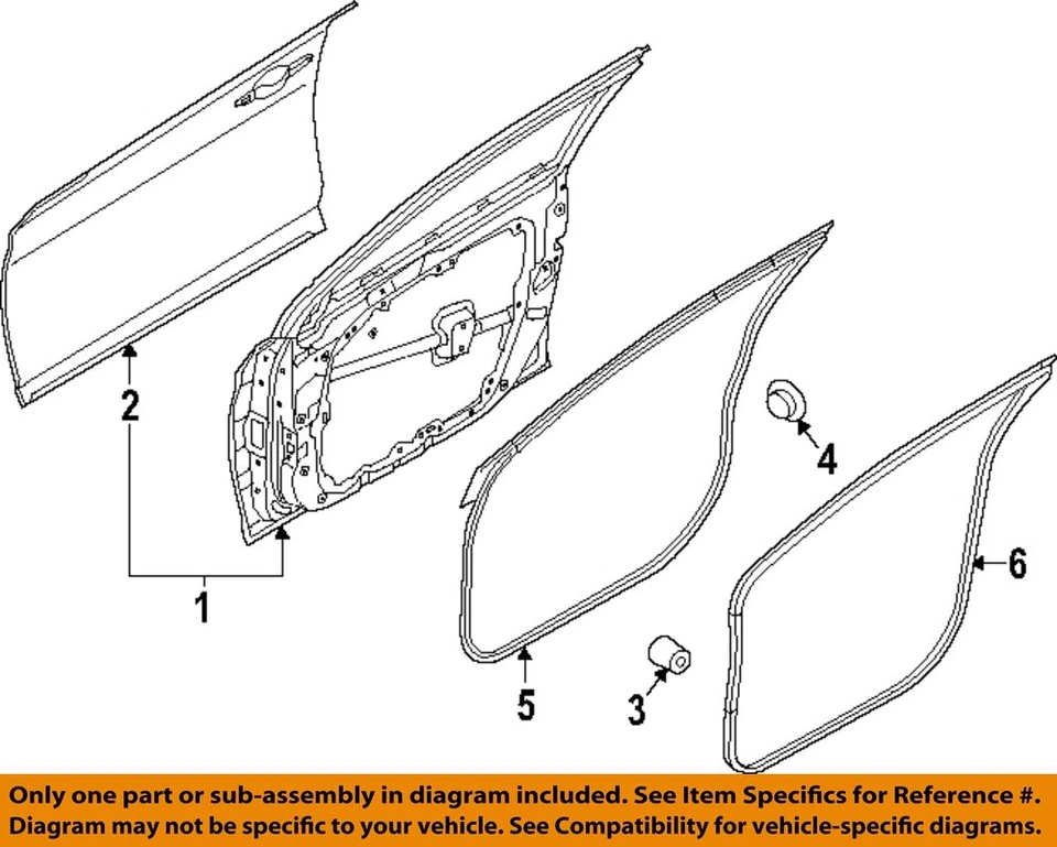HYUNDAI OEM 17-25 Azera Front Door Door Components-Overslam Bumper 82191D4000 Foto 1 de 1