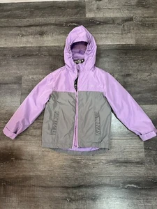 Eddie Bauer Jacket Youth girls Size Medium Pink Hooded Removable Fleece Lining - Picture 1 of 6