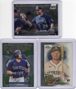 Cal Raleigh (3) 2022 Topps RC Chrome Rookie Card Lot Ginter Finest Stadium Club - Bild 1 von 2