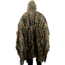 Camo Bionic Leaf Camouflage Jungle Hunting Ghillie Woodland Outdoor Suit Poncho