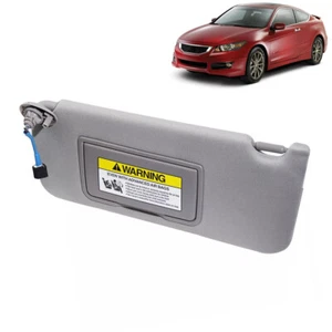 Gray Left Driver Side Sun Visor w/ Light & Mirror For Honda Accord 2008-2017 - Picture 1 of 8
