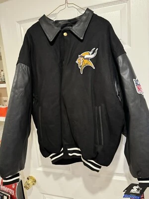 Chaqueta Premio Melton Lana Minnesota Vikings Starter Original Rara (NUEVA), Grande Foto 1 de 4