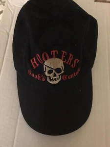 Hooters Cook’s Couture Baseball Cap Adjustable Black, Red, Tan Embroidered Skull - Picture 1 of 3