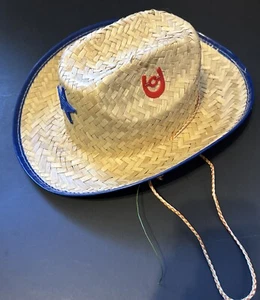 Vintage Child’s Kids Straw Sheriffs Hat With Badge Star Cowboy Western - Picture 1 of 4