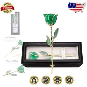 Eternal Rose in Elegant Leather Case with LED Lights - Perfect Anniversary Gift - Picture 1 of 10