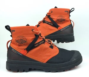 Palladium Hombres 6.5 Naranja Negro Pampa Travel Lite Impermeable Exterior Trail Botas - Imagen 1 de 10