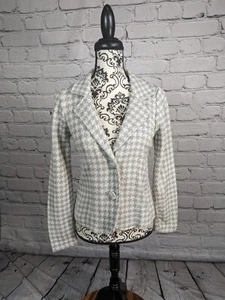 worthington women's long sleeve stretch knit sz s herringbone print jacket BBIN - Picture 1 of 11