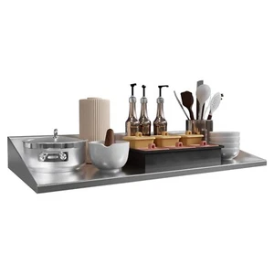 36 x 12'' Stainless Steel Metal Shelf Wall Mount Side Protection Kitchen Storage - Picture 1 of 10