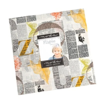 Moda Fabrics Layer Cake Filigree by Zen Chic. 42 x 10 ins squares - Image 1 of 4