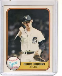 1981 Fleer - #477 Bruce Robbins Detroit Tigers baseball card - Picture 1 of 2