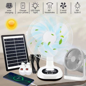 Solar Oscillating Fan 18w Solar Powered 3-Speed Adjustable Tilt Fan Office Home - Picture 1 of 21