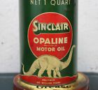 DINOSAUR NICE 1930's SINCLAIR OPALINE MOTOR OIL Old Solder Seam Tin 1 qt Can