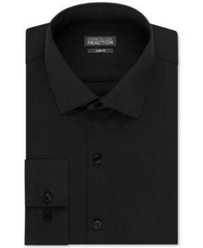 Платье мужское Kenneth Cole Reaction 17,5 3 Slim Fit Charcoal Dot однотонное деловое - Изображение 1 из 1