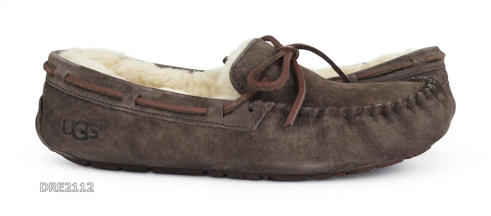 UGG Dakota Espresso Suede Fur Slippers Womens Size 9 NEW - Image 1 of 4