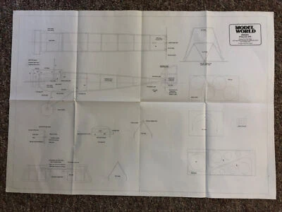 BLUEPRINTS PLANS ONLY-MW3391 PFALZ E1  30” Wingspan For GWS IPS Motor RC Model - Image 1 of 4