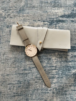 Cluse богемное шик кожи серый розового золота цвет часы w серый кожаный мешочек - Изображение 1 из 4