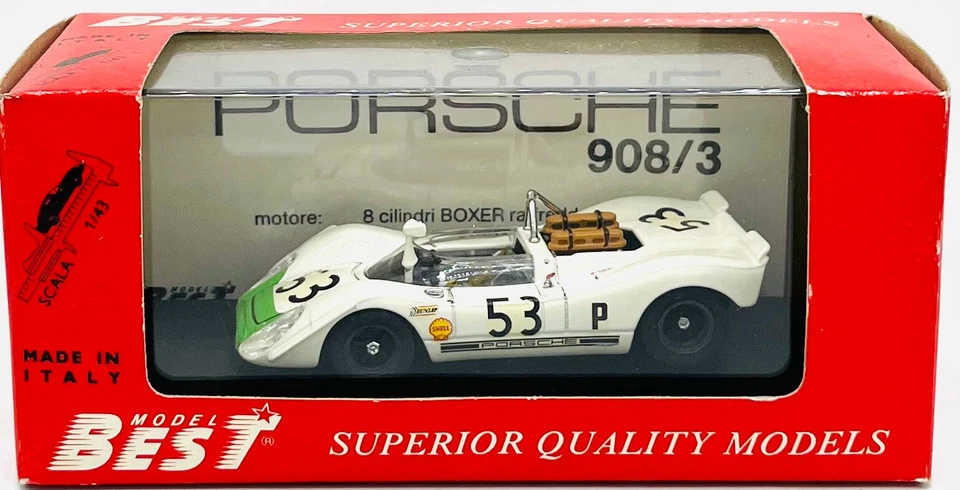 EBOND Modellino Porsche 908/3 - 1969 - Model Best - 1:43 - 0531 - Immagine 1 di 1