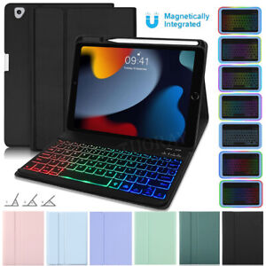 Backlight Keyboard Case for iPad 7/8/9th/10th Gen Air 4 5 Pro With Pencil Holder