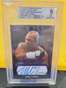 Mike Tyson Leaf Ultimate Signatures Purple Spectrum Holofoil 1/8🔥🔥🔥 - Picture 1 of 5