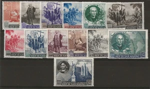 1952 San Marino - Serie completa Colombo ordinaria + aerea MH* - Picture 1 of 1
