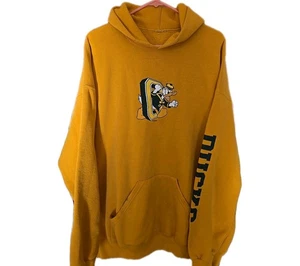 Vintage Oregon Ducks Hoodie Pullover Sweatshirt Disney Donald Duck Yellow XL - Picture 1 of 8