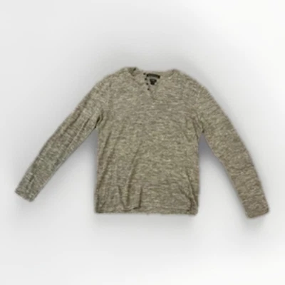 John Varvatos Men’s Medium Gray/Green Sweater Acrylic/Linen Blend With Buttons - Image 1 of 4