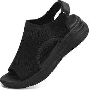 Women Arch Support Orthotic Walking Sandals Open Toe Adjustable Ankle Strap  - Picture 1 of 36