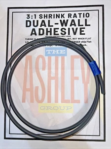 Tubo termorretráctil forrado adhesivo de doble pared negro 3/16" 3,5 pies relación 3:1 - Imagen 1 de 2