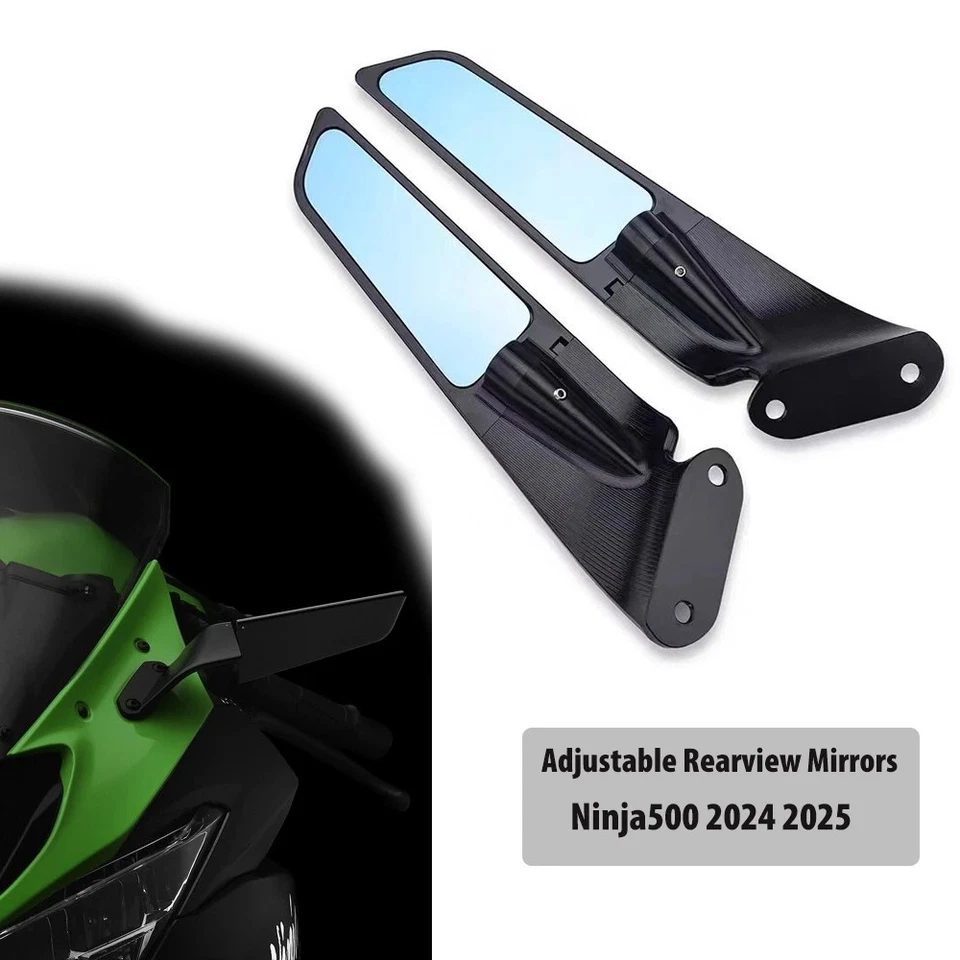 For KAWASAKI NINJA 500 SE ninja500 2024 2025 CNC Adjustable Rearview Mirrors  - Image 1 of 4