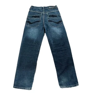 Fubu Jeans Youth Boys Size 12 VTG Y2K JNCO Slim Cut Jeans Skater Pockets 24x24 - Picture 1 of 10